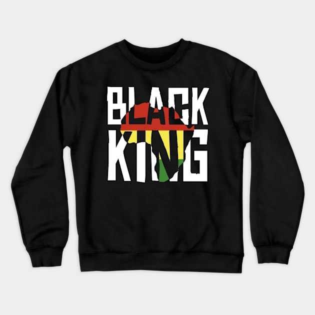 Black King Crewneck Sweatshirt by TeddyTees